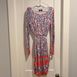 Multicolor Floral Long Sleeve Dress